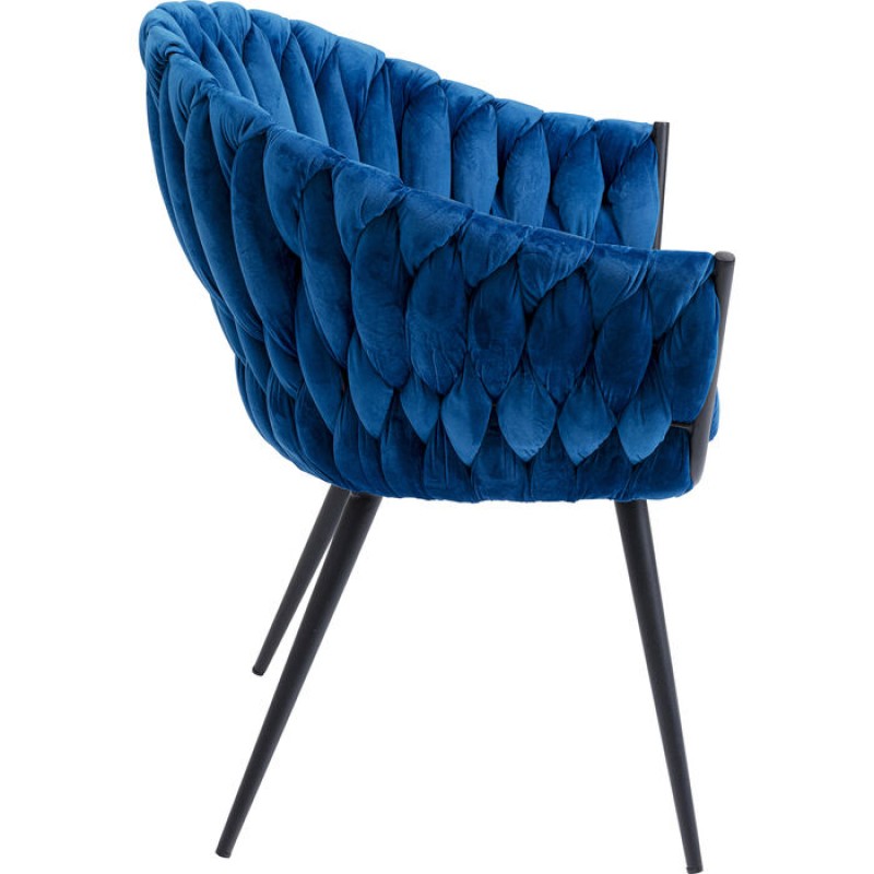 Chair with Armrest Knot Blue